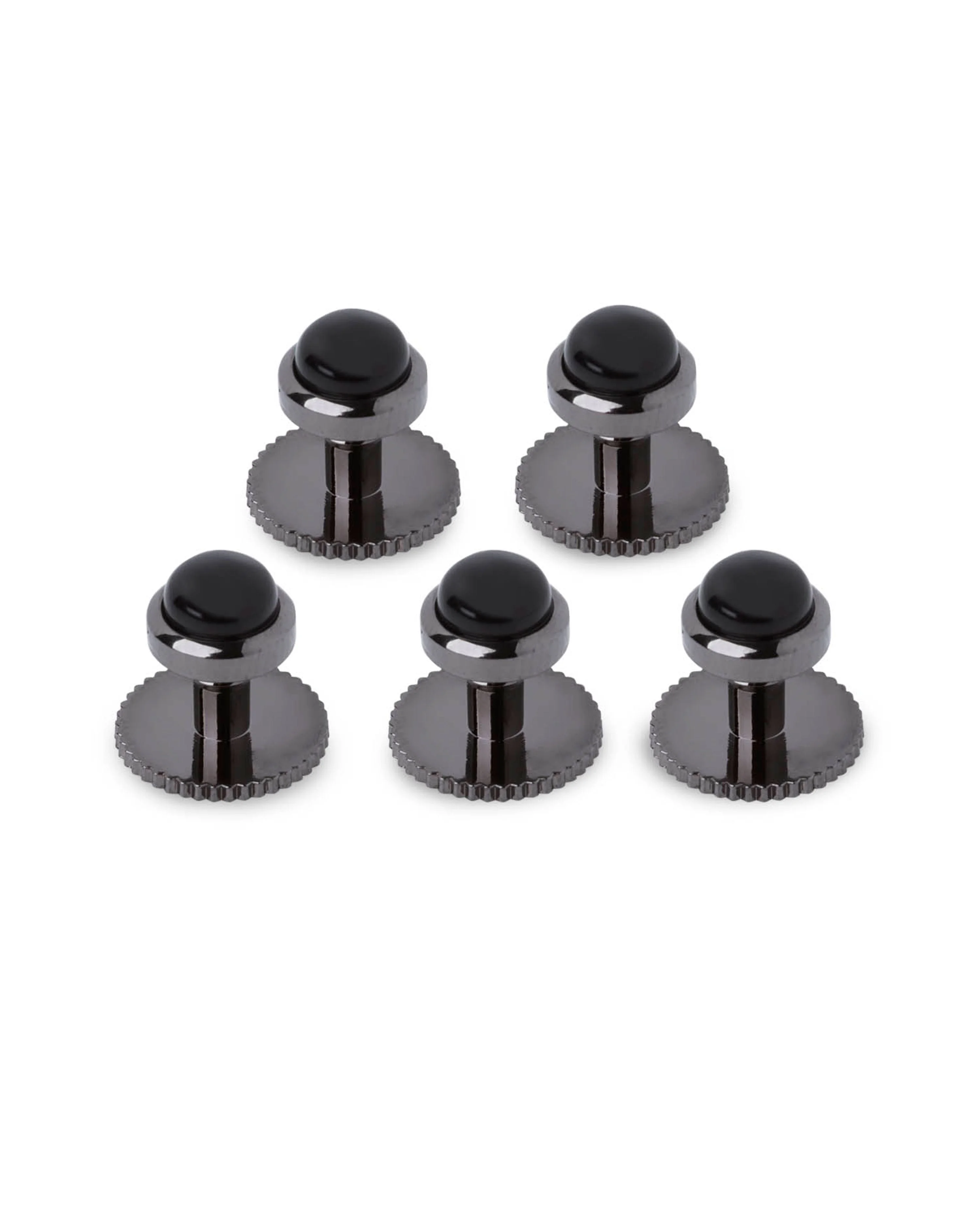 Black Round Dress Shirt Studs