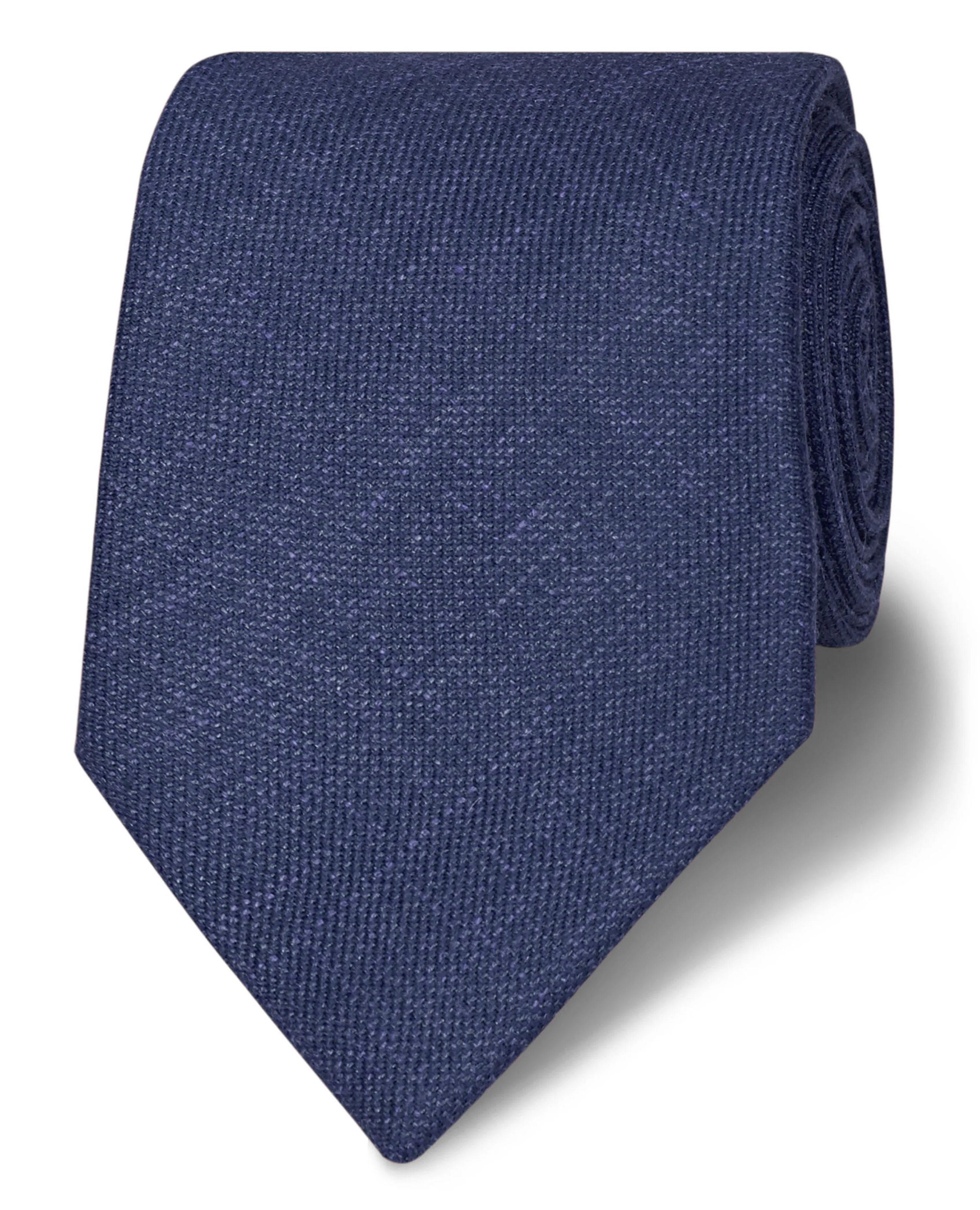 Barberis Slim Navy Textured Wool Blend Tie