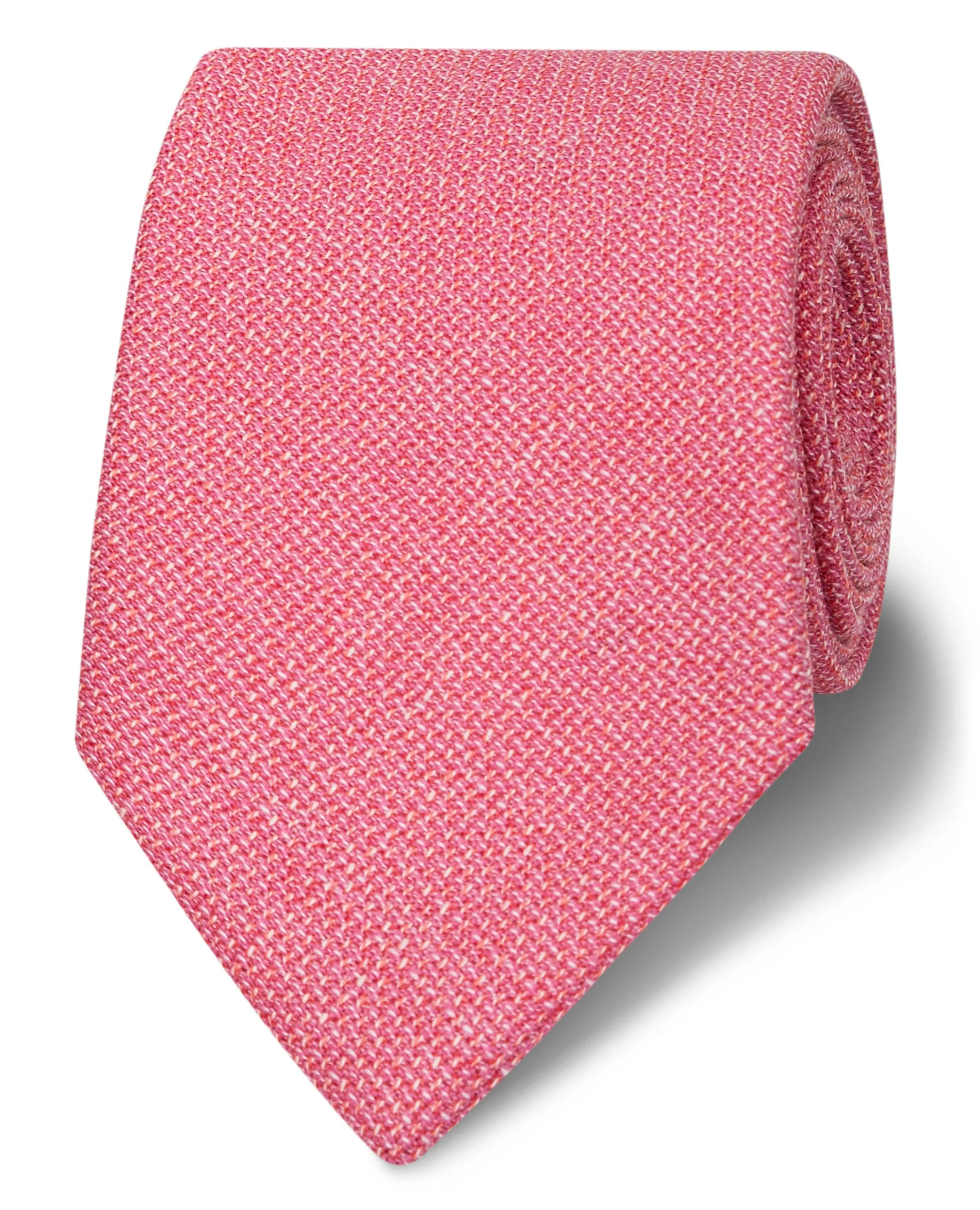 Barberis Slim Pink Textured Wool Tie