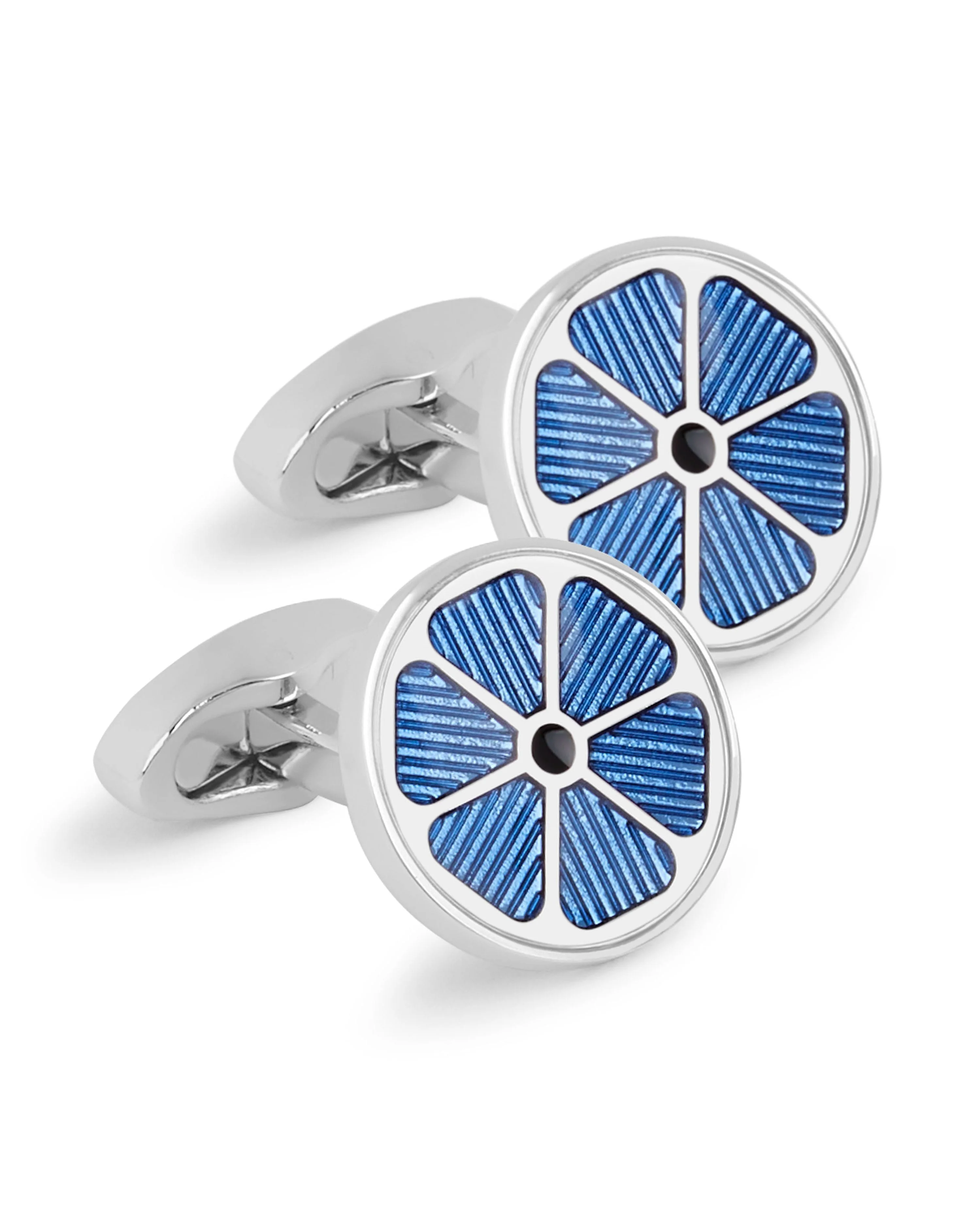 Blue Flower Cufflinks