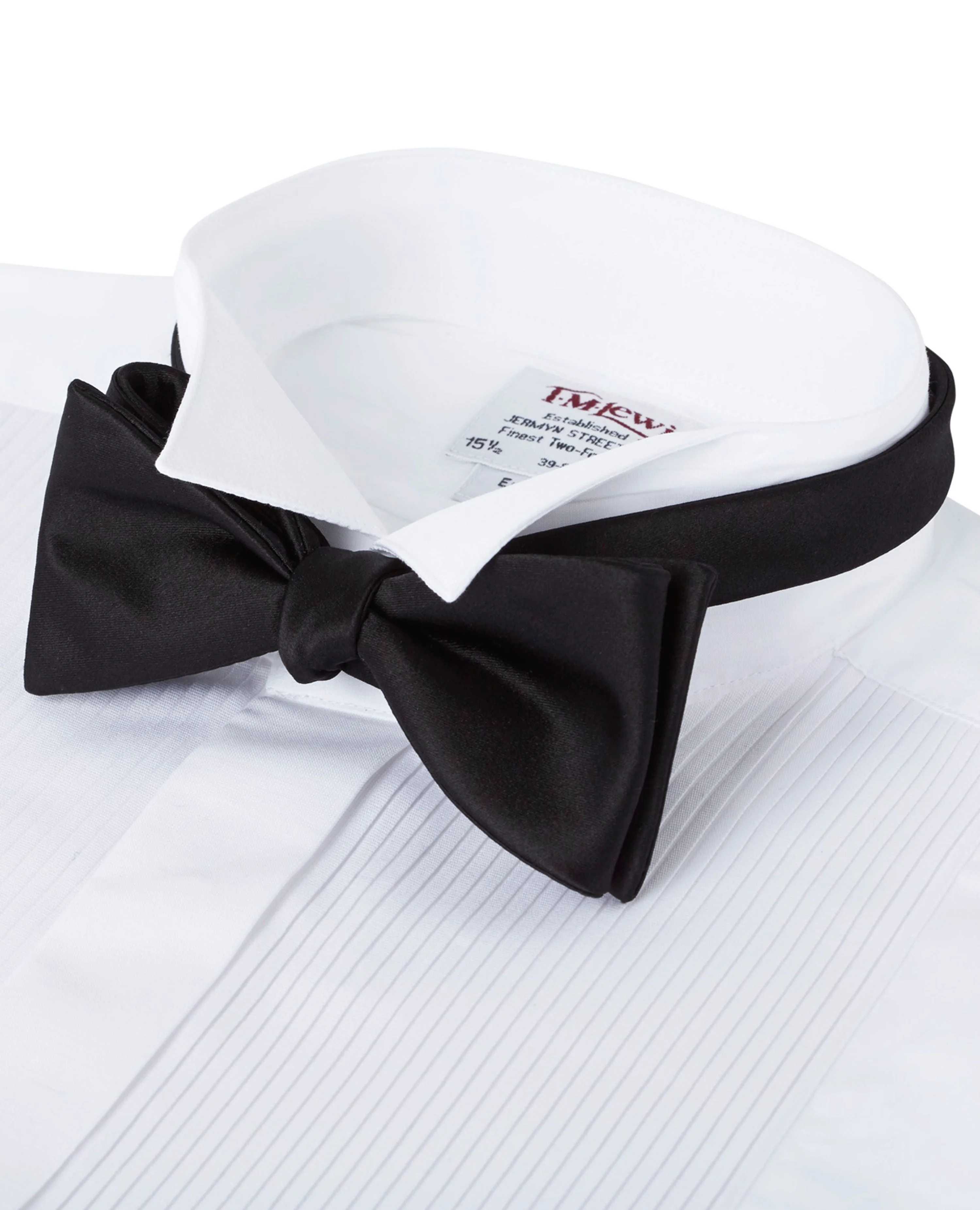 Black Satin Sized Bow Tie