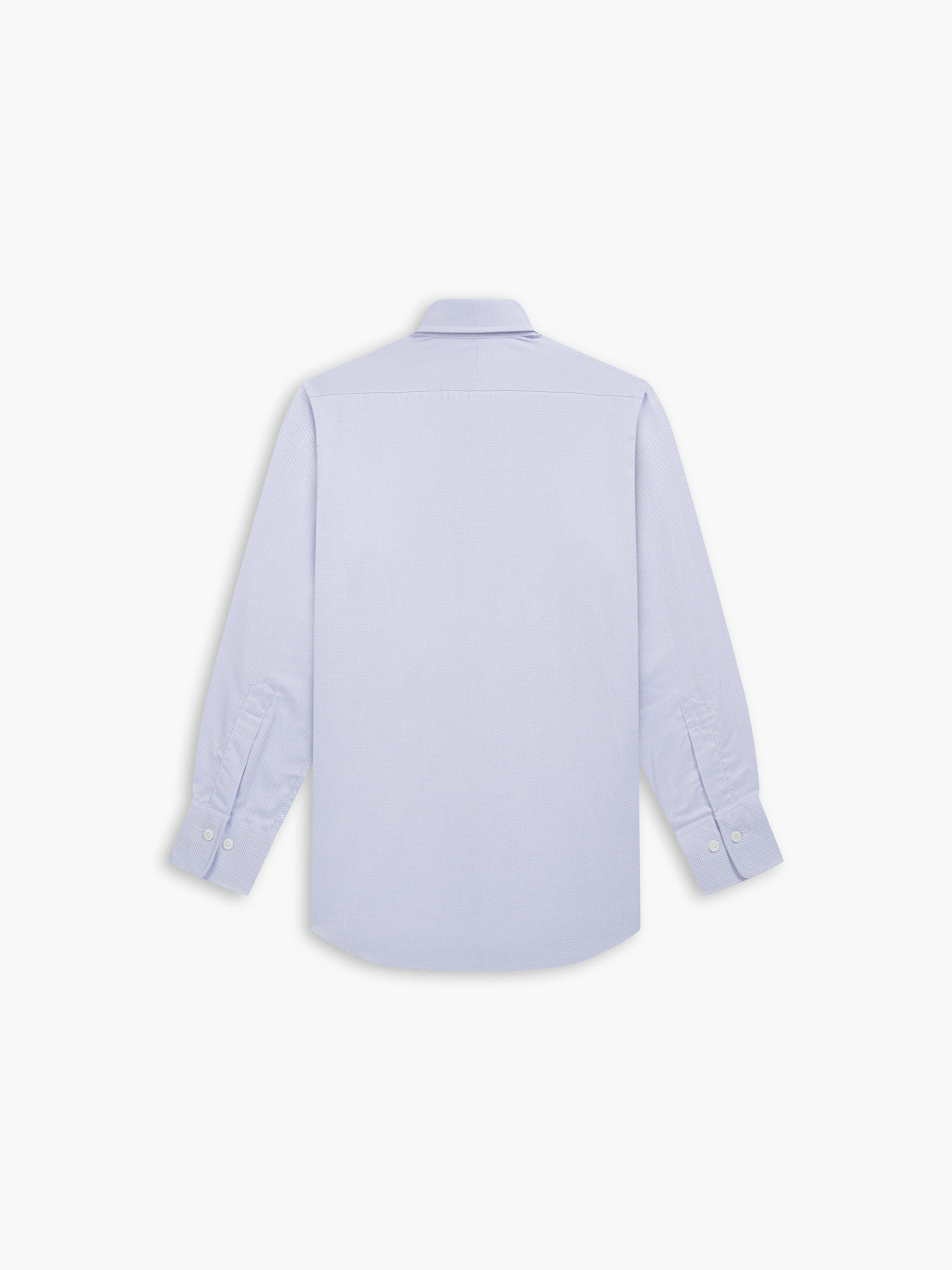 Blue Diamond Geometric Dobby Super Fitted Single Cuff Classic Collar Shirt
