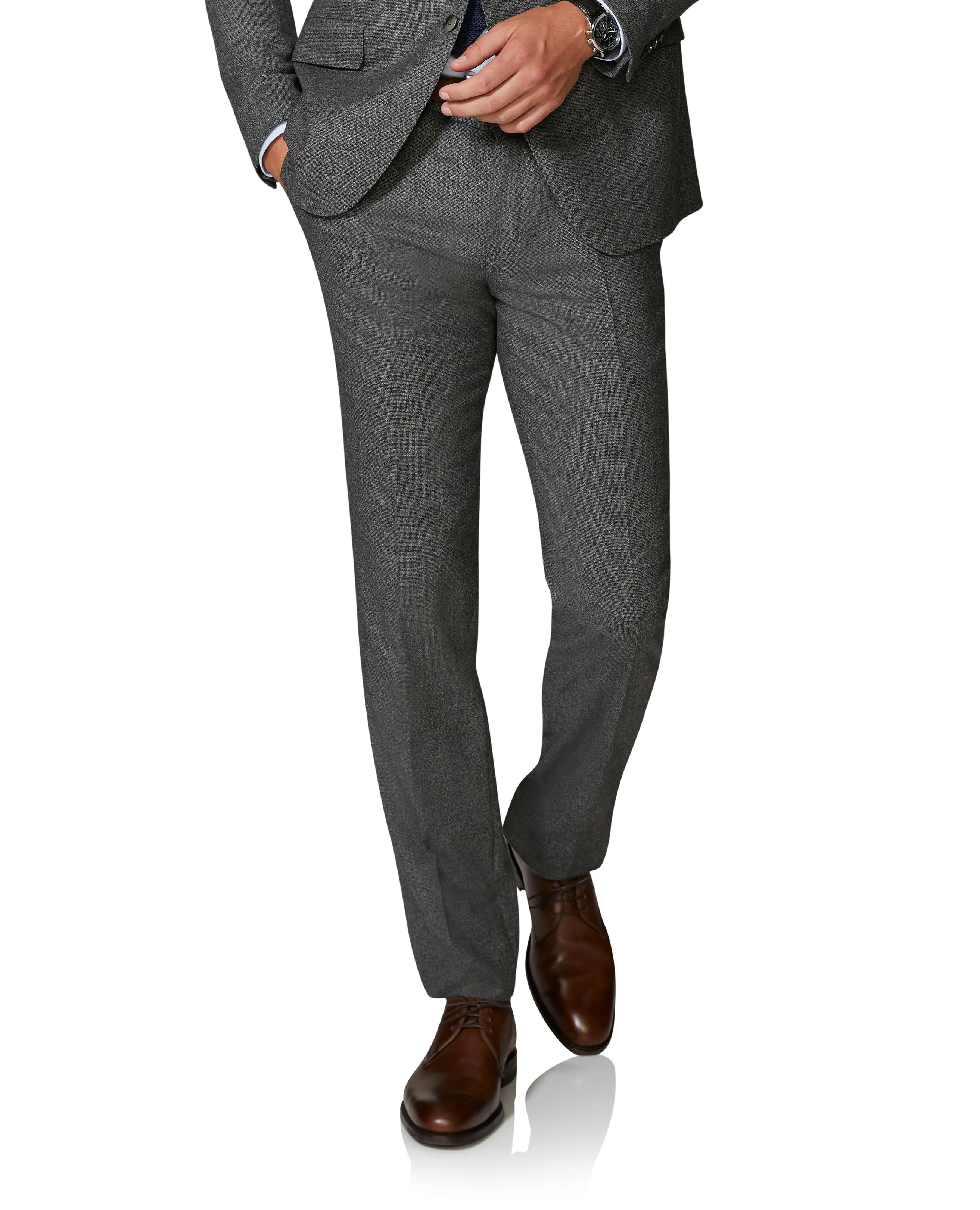 Augusta Slim Fit GreyÊMerino Wool Trousers