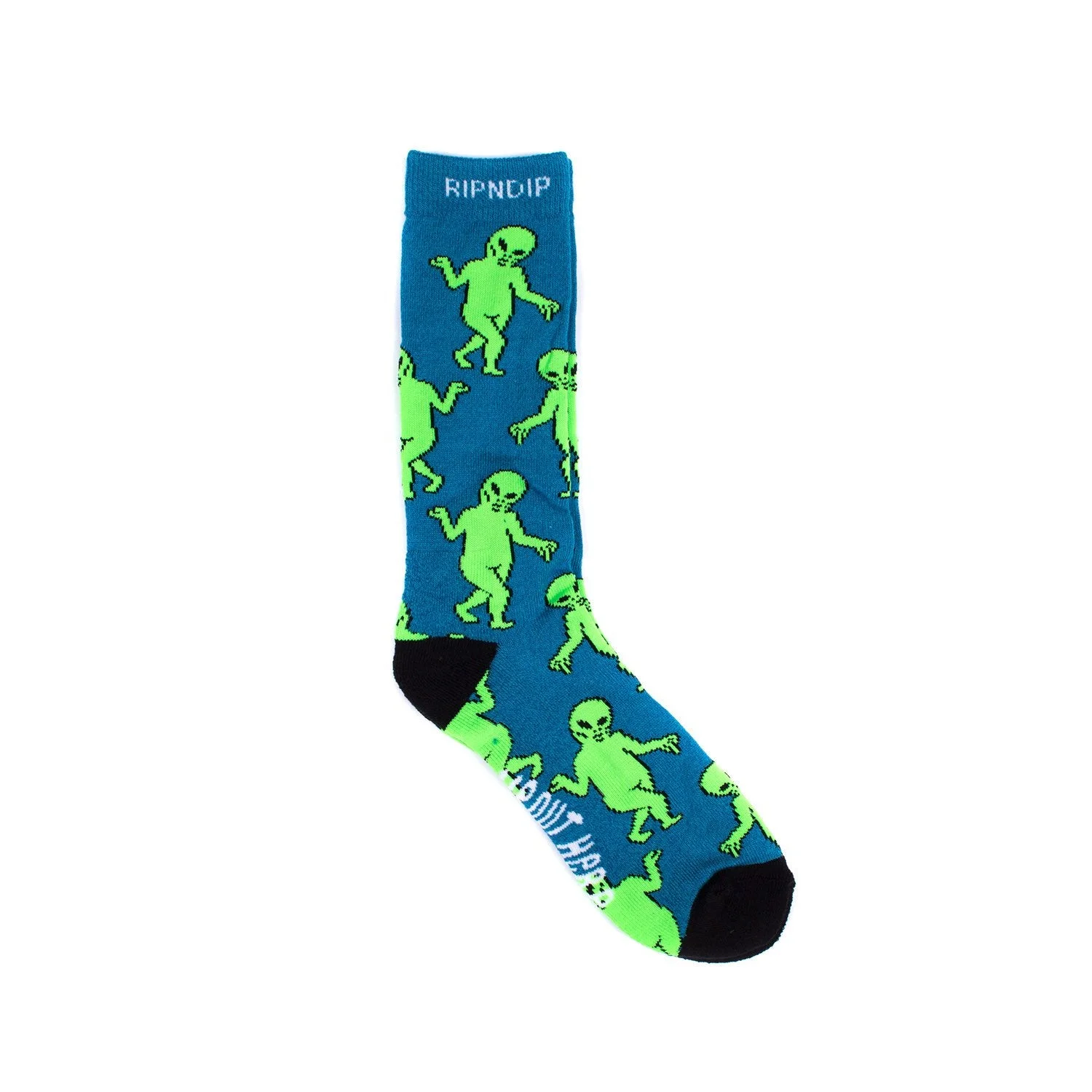 Alien Dance Party Socks (Indigo Heather)