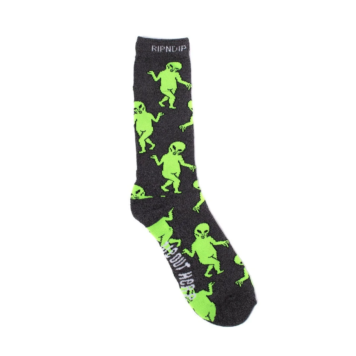 Alien Dance Party Socks (Black Heather)