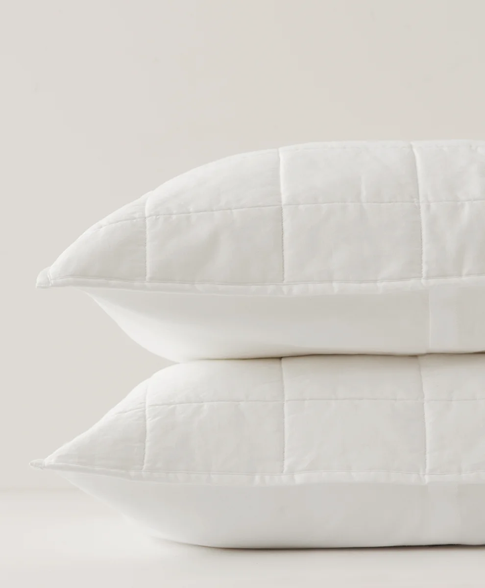 Organic Organic Quilted Sham 2-Pack by pact in White Fair Trade