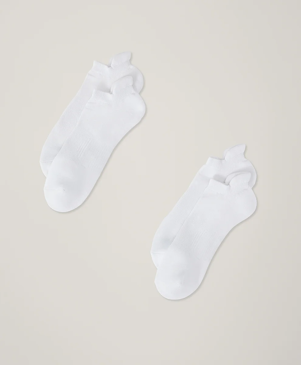 Organic Tabbed Ankle Socks 2-Pack by pact in White Fair Trade, Mens Size One-Size