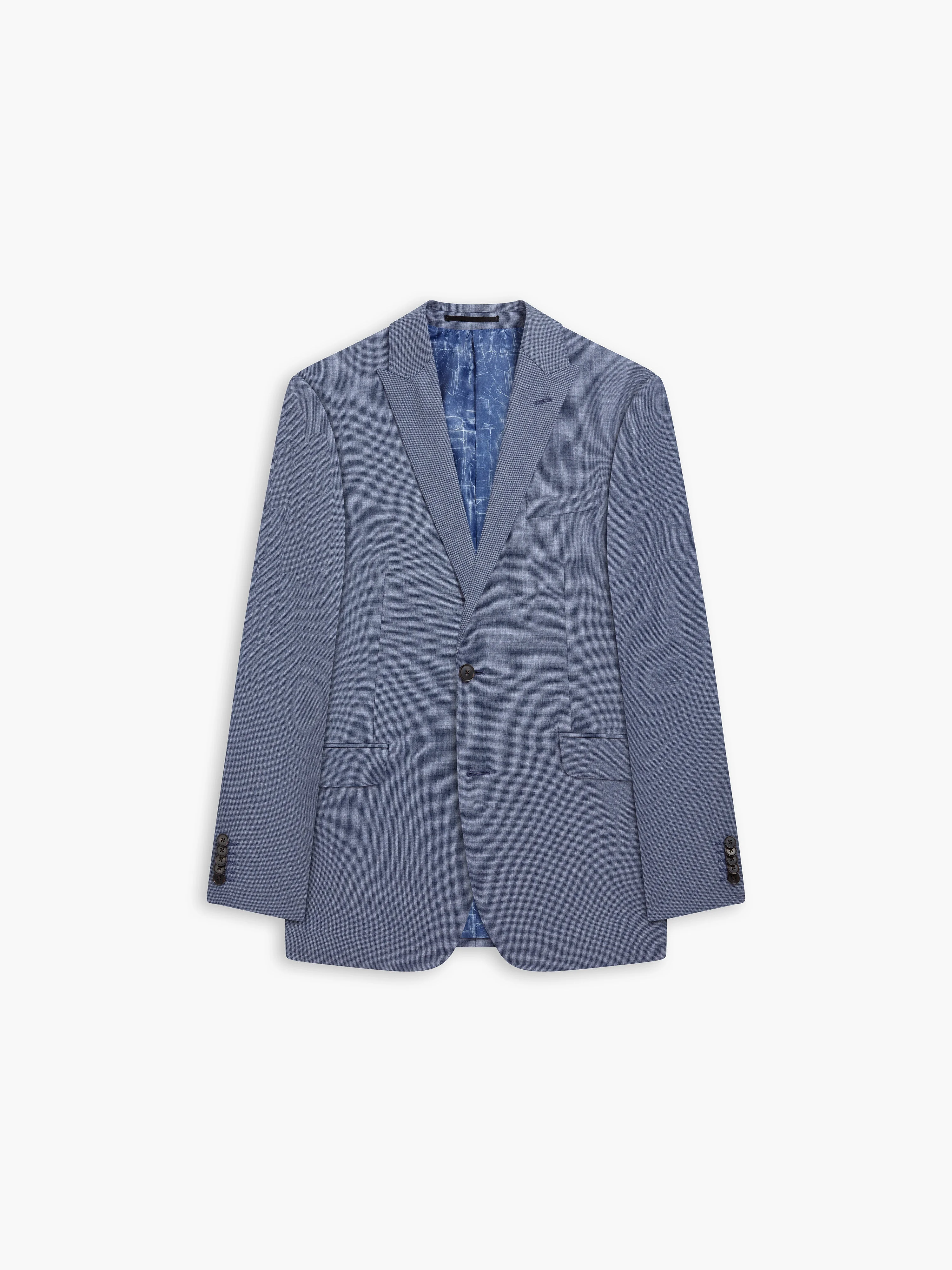 Clarence Italian Luxury Slim Denim Melange Suit Jacket