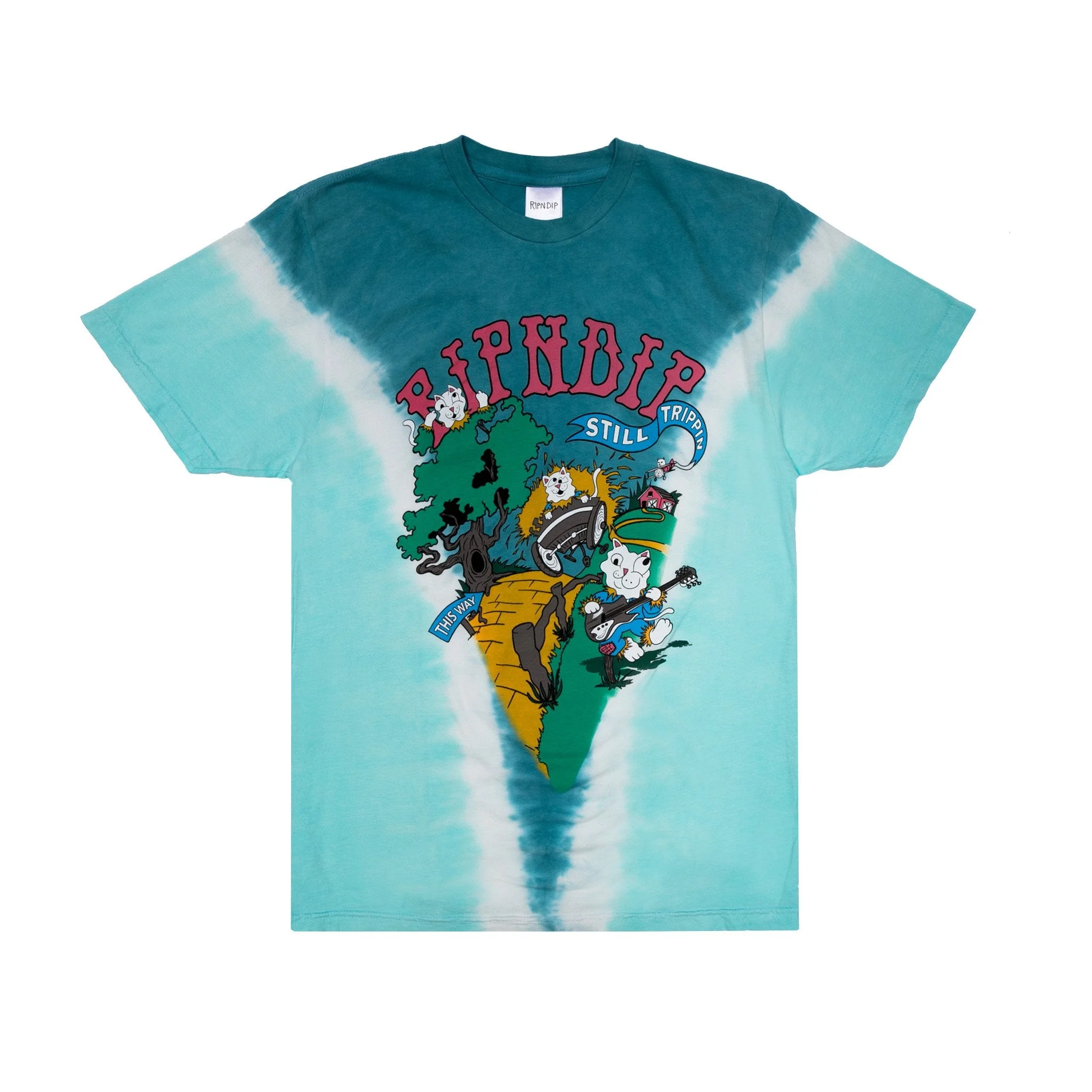 Band Wagon Tee (Teal V Dye)